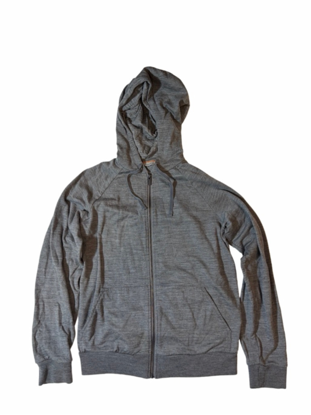 Icebreaker Merino Wool Gray Zip Up Hoodie Women’s Small Lightweight